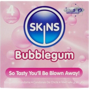 SKINS - PREZERWATYWY BUBBLEGUM PREMIUM 4 OPAKOWANIA